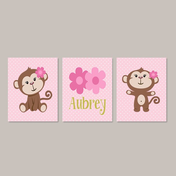 monkey themed nursery for girl