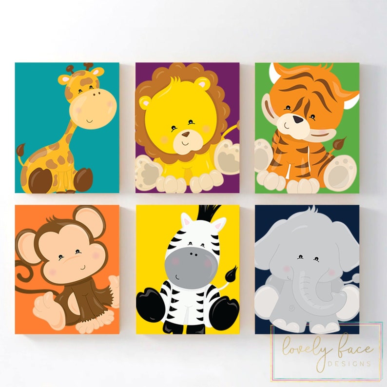 Safari Nursery Decor Safari Nursery Prints Safari Animal Etsy