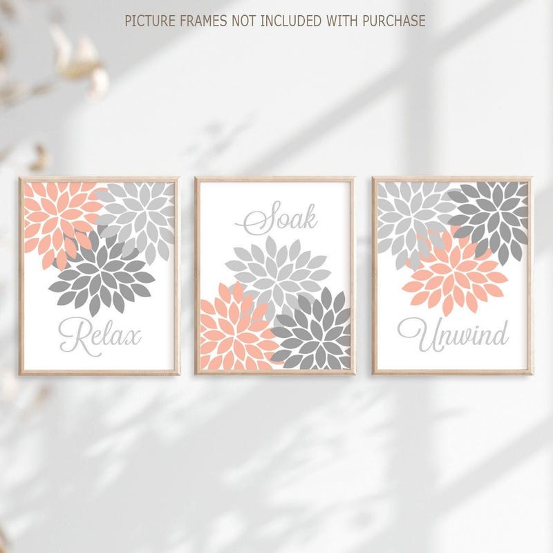 Peach Bathroom Decor - Etsy