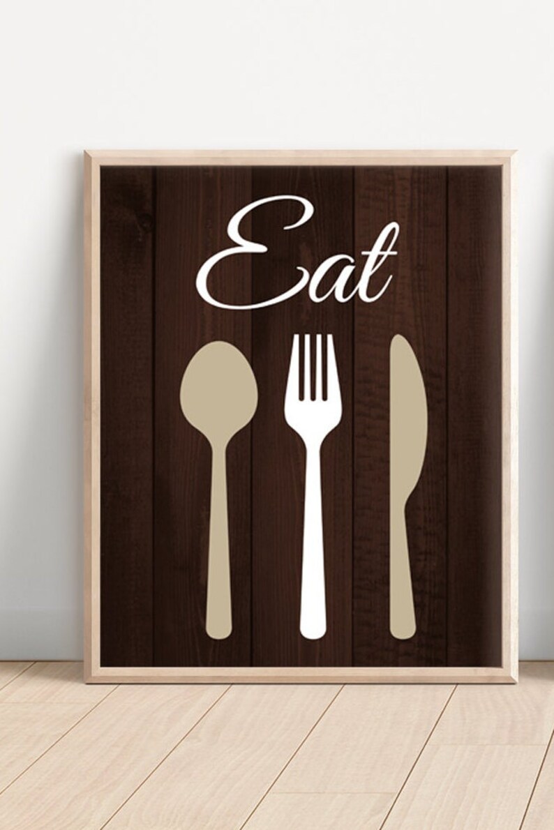 Eat Drink Love Kitchen Wall Art Eat Drink Love Prints or Etsy Australia