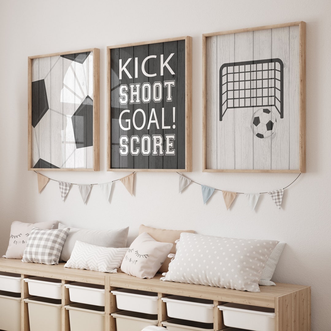 Soccer Bedroom Wall Art, Boys Soccer Prints or Canvas, Soccer Art for ...