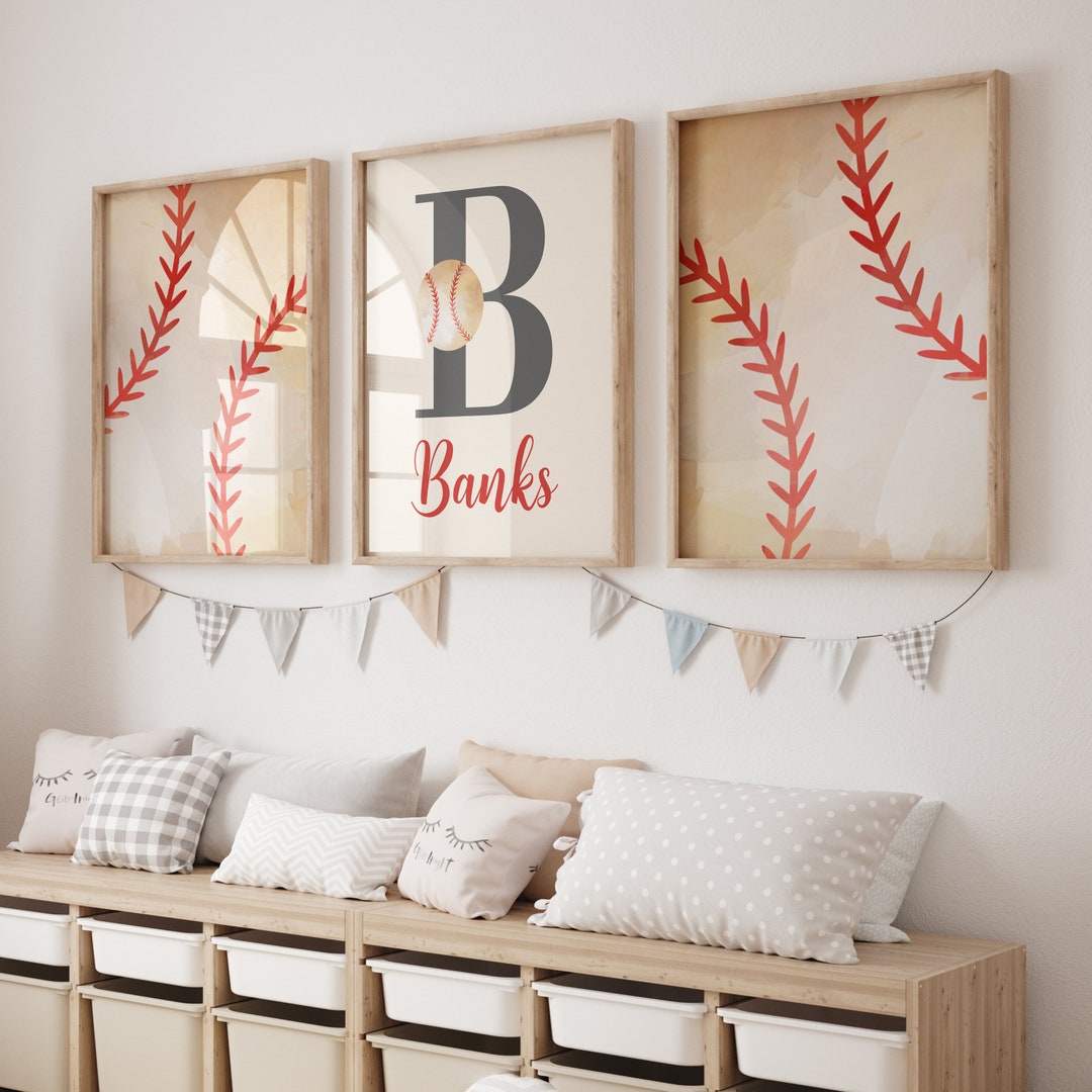 Baseball Nursery Art, Vintage Baseball Nursery Decor, Baseball Art for Kids, Baseball Nursery ...