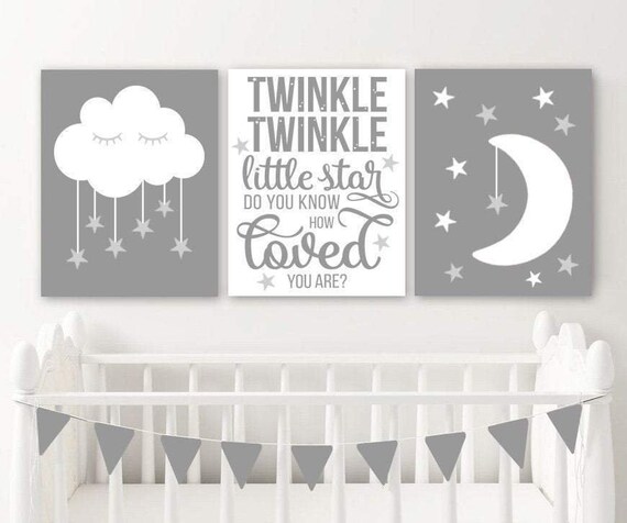 cloud stars and moon nursery