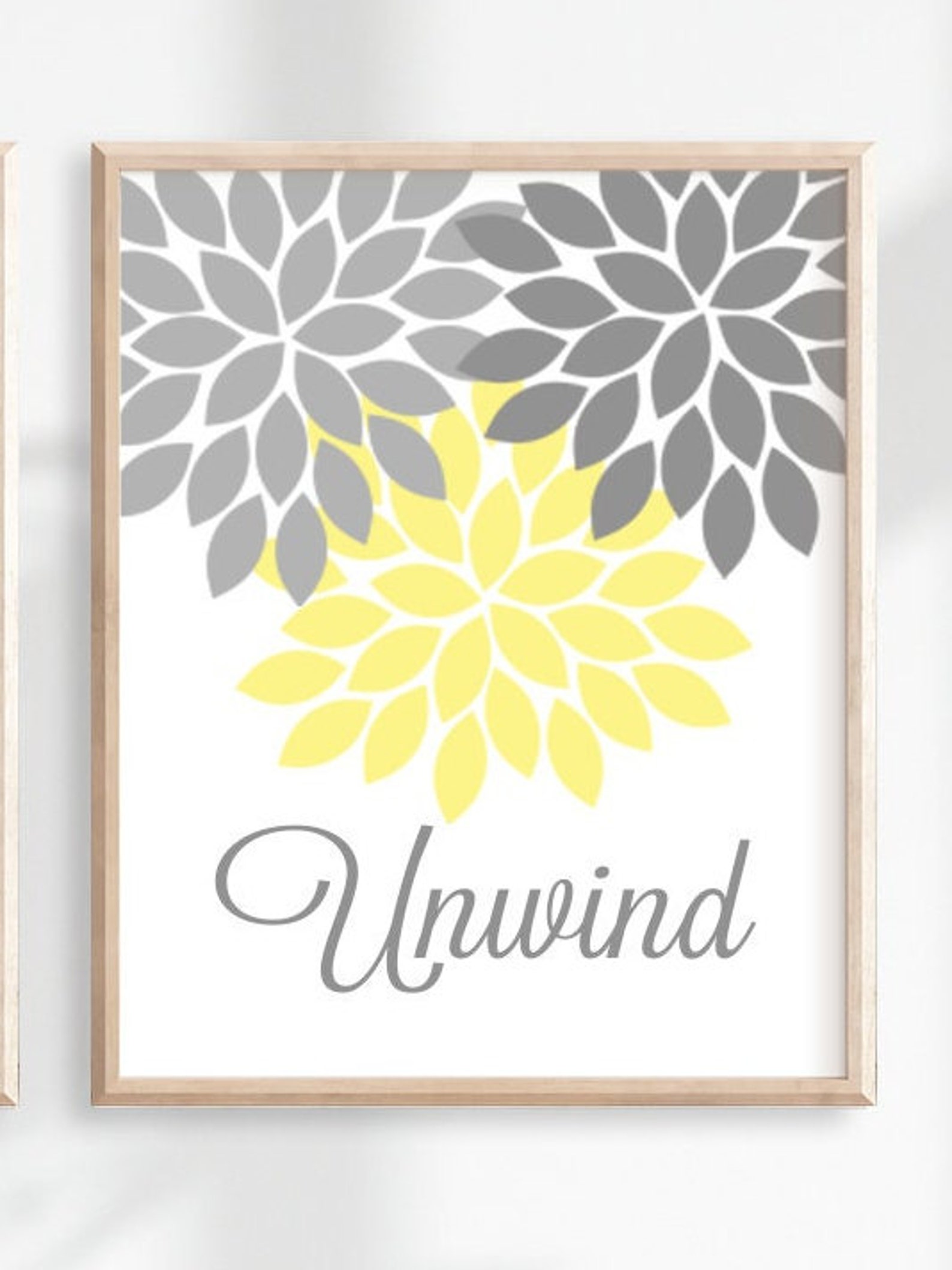 Yellow Gray BATHROOM Decor Bathroom Wall Art Relax Soak - Etsy