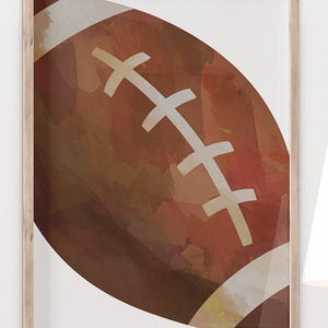 Football Nursery Decor, Vintage Football Print For Boys Football Bedroom Decor, Football Nursery Theme, Sports Prints or Canvas, Set of 3 image 5