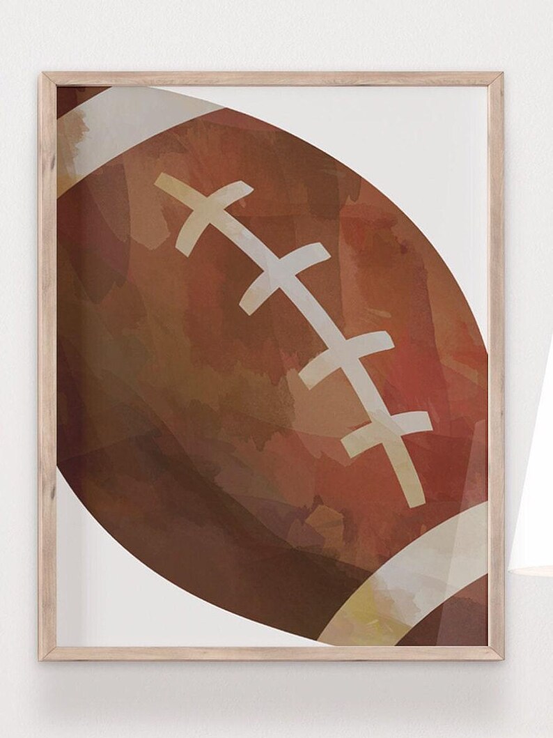 Football Nursery Decor, Vintage Football Print For Boys Football Bedroom Decor, Football Nursery Theme, Sports Prints or Canvas, Set of 3 image 5