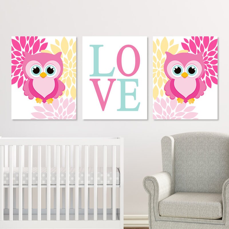Owl Nursery Decor Owl Nursery Wall Art Owl Nursery Prints Or Etsy