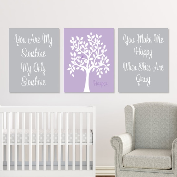 Girls Nursery Decor CANVAS You Are My Sunshine Wall Art Elephant Single Print Pink