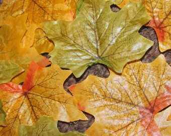 Maple Fall Leaves, Autumn Wedding Table Decor (50pc)