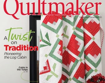 Holiday Quilts Quiltmaker Christmas Magazine Issue 196 Festive Seasonal Quilt Winter Holly Cabin Yuletide Harvest DIY gifts