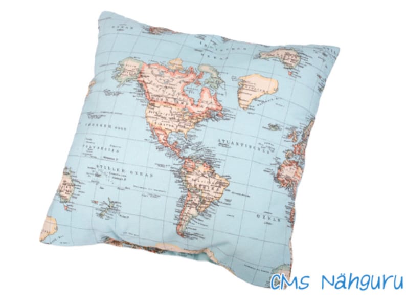 Pillow cover in desired size in world Europe map pillow | Etsy