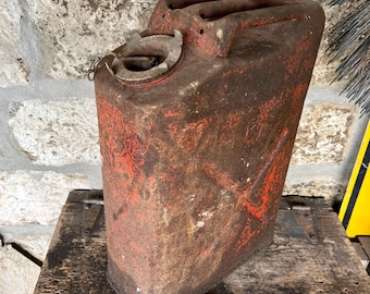 Vintage US Army Jerry Can: WWII Metal Fuel Tank, US Cavalier 1940s