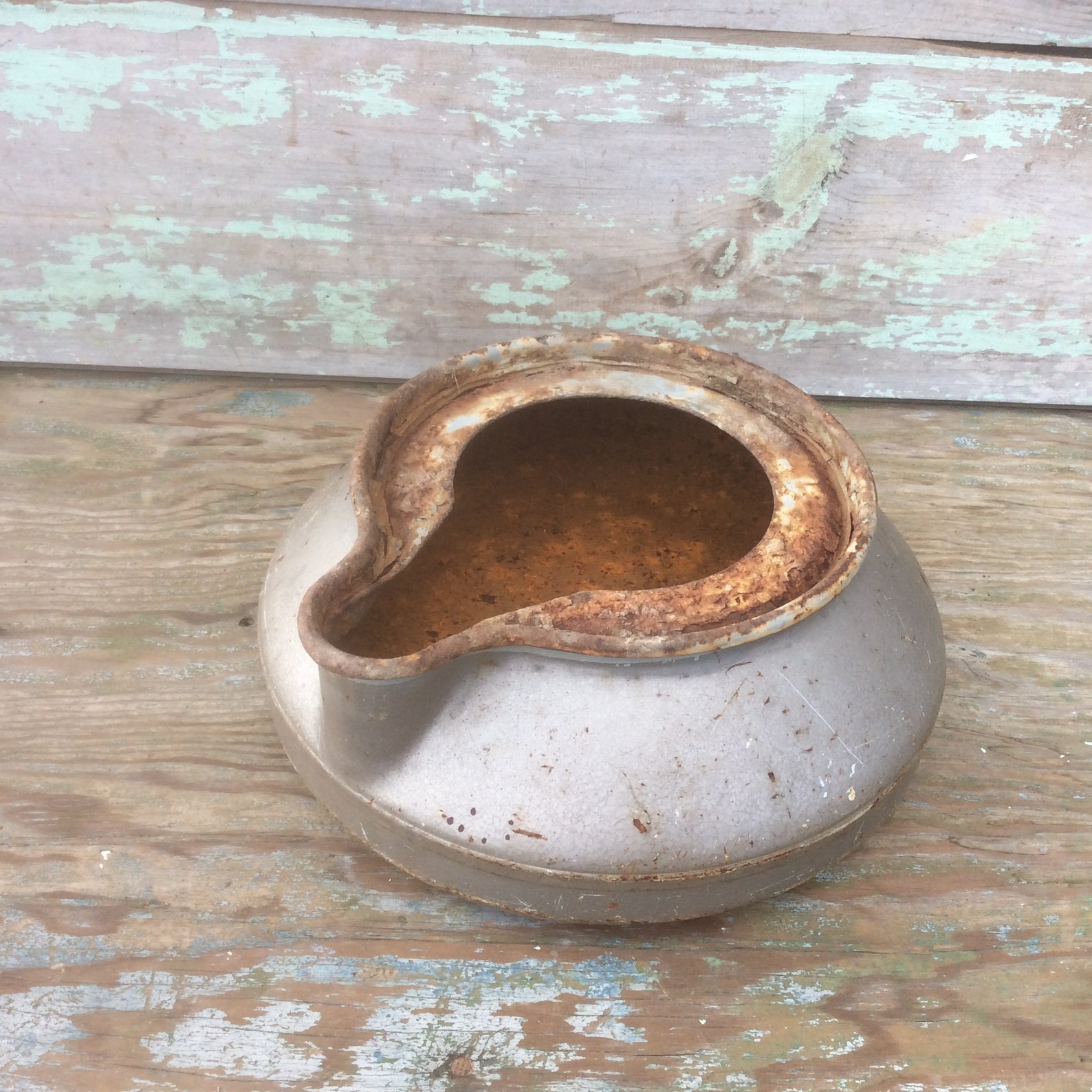 Antique Metal Hospital Bedpan Vintage Bathroom Laundry Room Etsy
