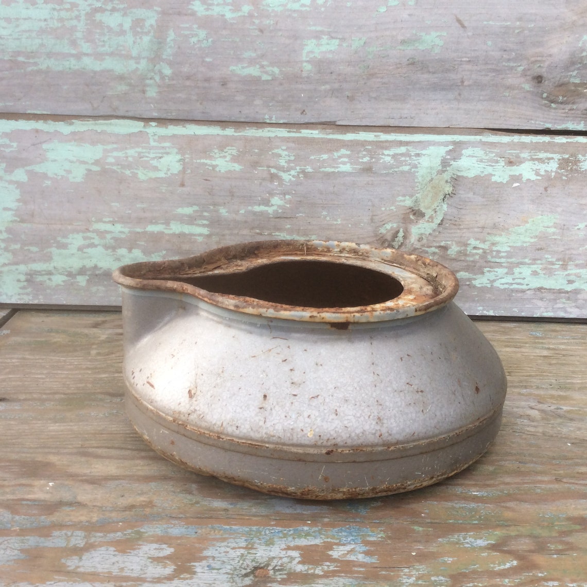 Antique Metal Hospital Bedpan Vintage Bathroom Laundry Room Etsy