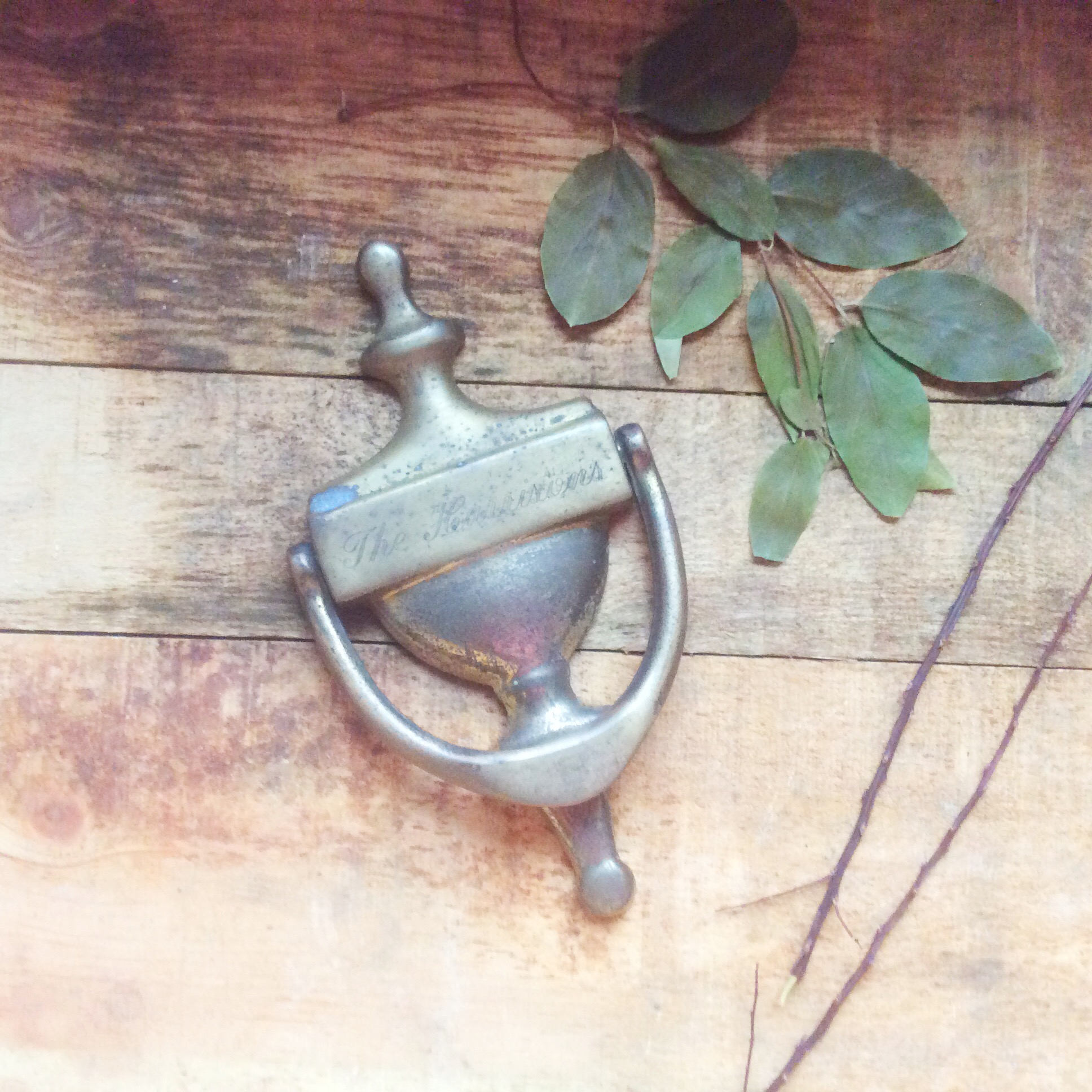 Metalworking Hollywood Regency THINGS REMEBERED Tarnished Brass Door