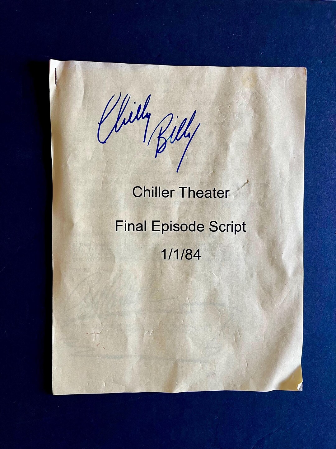 RARE Authentic CHILLER THEATER Final Episode Script 1/1/1984-signed ...