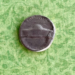 1987 P Jefferson Nickel MULTIPLE ERRORS Rolled Thin Lamination Planchet, Weak Strike, Die Break, Weight 4.81-4.82g, Ungraded & Circulated