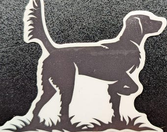 3" English Setter On‑Point Vinyl Decal