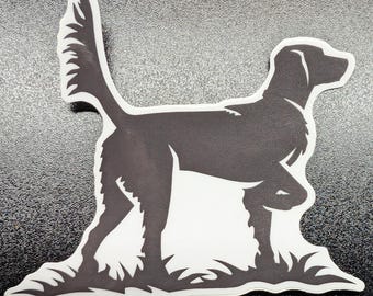 4" English Setter On‑Point Vinyl Decal