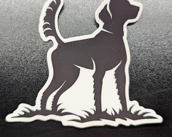 4" English Setter On‑Point Vinyl Decal