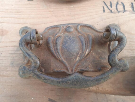 Art Nouveau Drawer Pull Vintage Drawer Pull Vintage Drawer Etsy