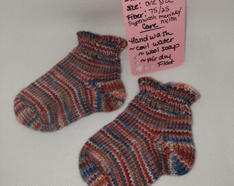 Hand Knit Baby Socks