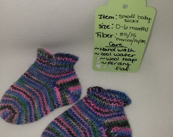 Hand Knit Baby Socks