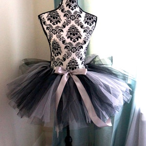 Adult Tutu - Grey and Black Tutu -