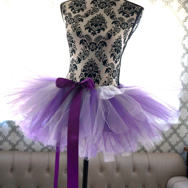 Adult Tutu - Purple and White Tutu - Ravens