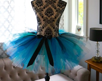 Adult Tutu - Blue and Black Tutu