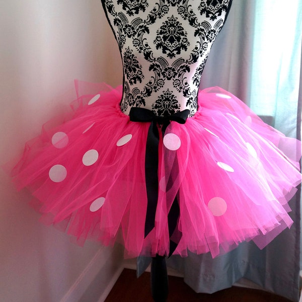 Adult Minnie Tutu - Pink Polka Dot Tutu