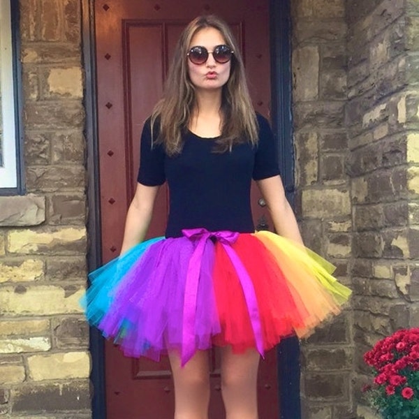 Adult Rainbow Tutu Skirt