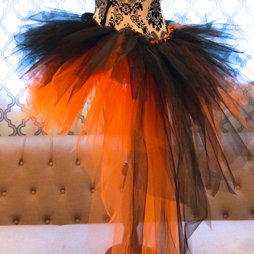 Halloween Tutu Bustle Tutu Black and Orange Tutu Etsy