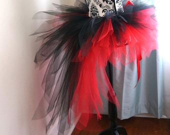 Red and Black Tutu - Adult Tutu - Bustle Tutu - Tutu Train - Halloween Tutu