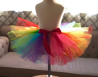 child rainbow tutu