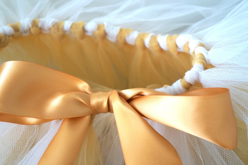 Baby Tutu Gold and Cream Tutu Gold and Ivory Tutu image 4