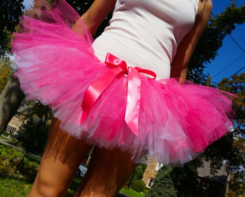 Pink & White Reversible Tutu Rave Tutu Race Tutu Adult Etsy