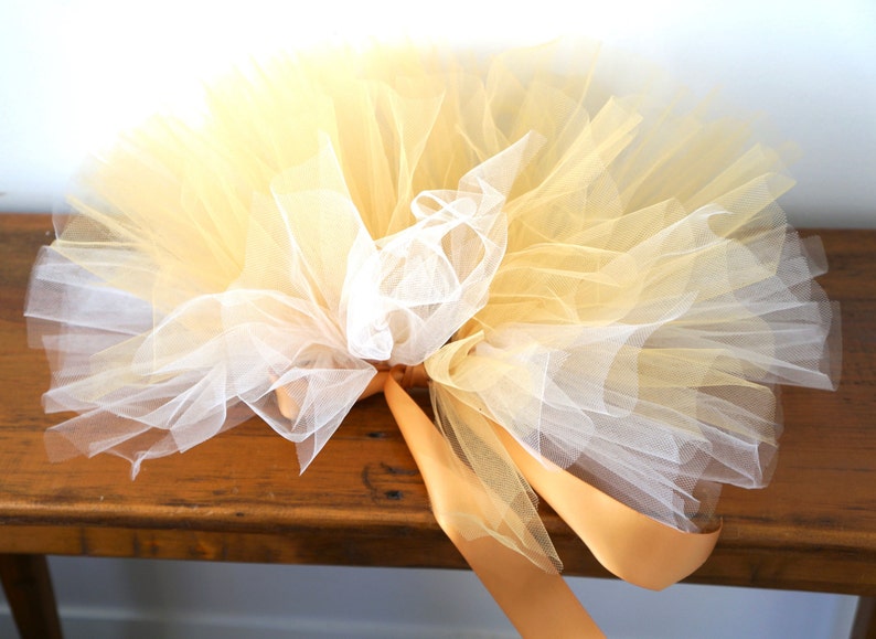 Baby Tutu Gold and Cream Tutu Gold and Ivory Tutu image 5