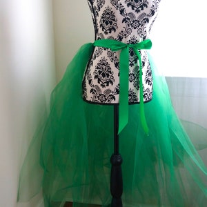 Green Tulle Tail - Bustle Tutu - Adult Tulle Tail