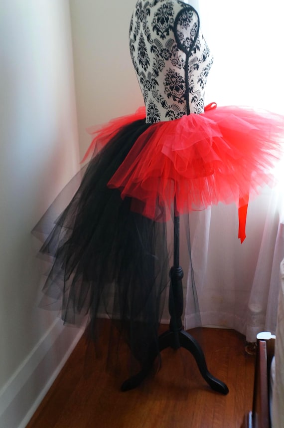 Red and Black Adult High Low Tutu