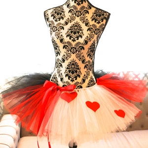 Adult Tutu Heart Queen Red and Black Tutu Valentines Tutu image 1