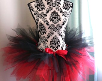 Red and Black Tutu - Adult Tutu - Halloween Tutu