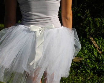 Adult White Tutu - Bachelorette Tutu - Wedding Tutu - White Tutu