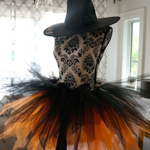 Halloween Tutu - Adult Tutu - Black and Orange Tutu - Hallowe"en Tutu