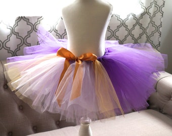 Handmade Rapunzel Inspired Tutu - Purple & Gold Ribbon, Girl's Costume