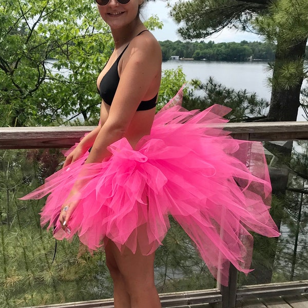 Flamingo Tutu - Adult  Tutu - Hot Pink Tutu - Bachelorette Tutu - Halloween Tutu