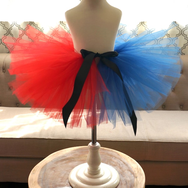 Red and Blue Tutu - Harley Quinn Tutu - Girl's Tutu - Kid's Tutu