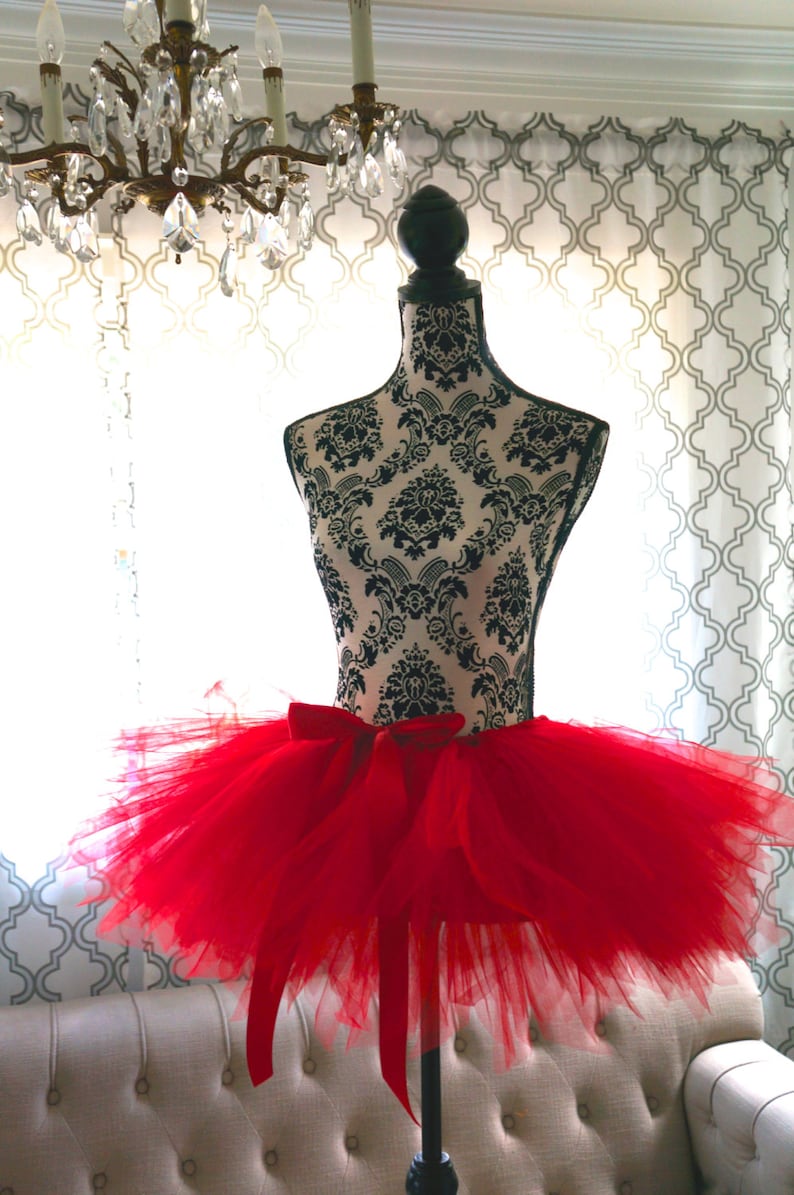 Red Tutu Adult Tutu Pixie Cut Tutu Valentine's Tutu Etsy