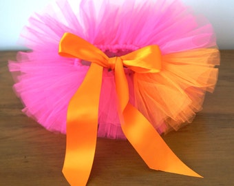 Pink and Orange Tutu - Baby Tutu - Neon Tutu