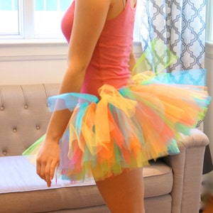 Candy Tutu Multi Couloured Adult Tutu Rave Tutu Race Tutu Running Tutu image 2